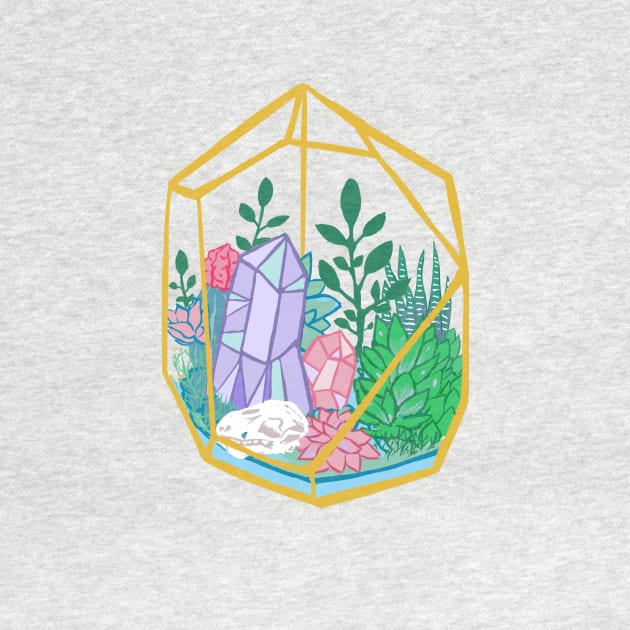 Pastel Goth Terrarium Crystals & Succulents by LunaElizabeth